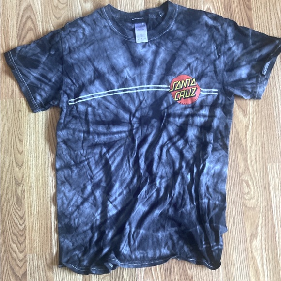 -back,white,red tie dye santa cruz oversized tee - Picture 2 of 3